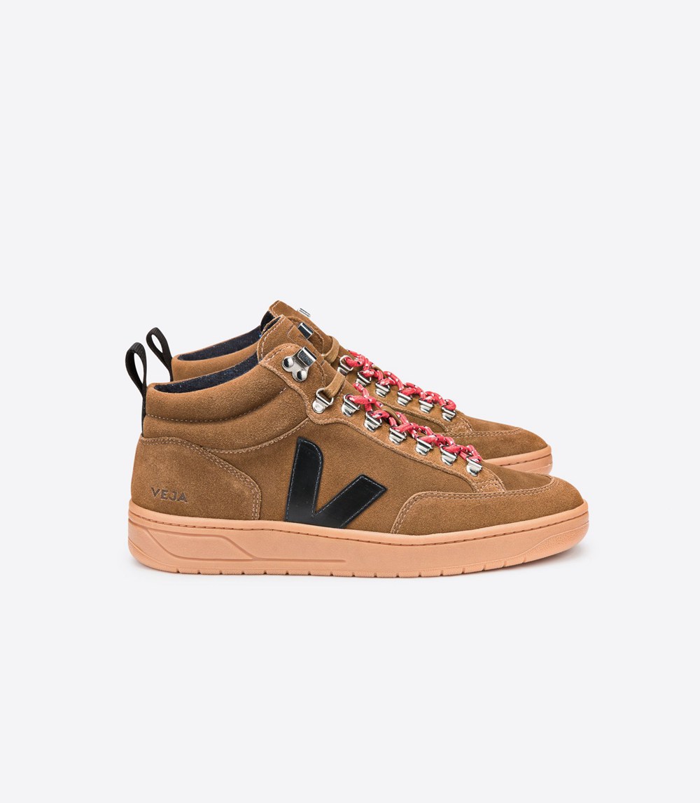 Veja Sneakers Mens - Roraima Bastille Suede - Brown/Black - 6217OEWNS